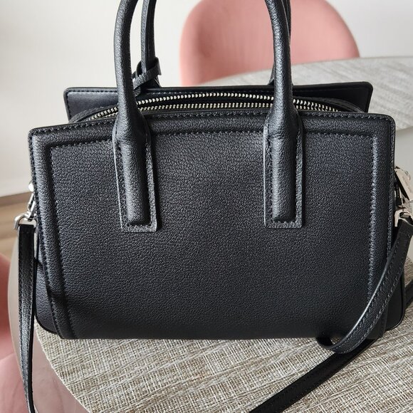 Michael Kors Laila Small Leather Satchel Bag- Black - Picture 7 of 12